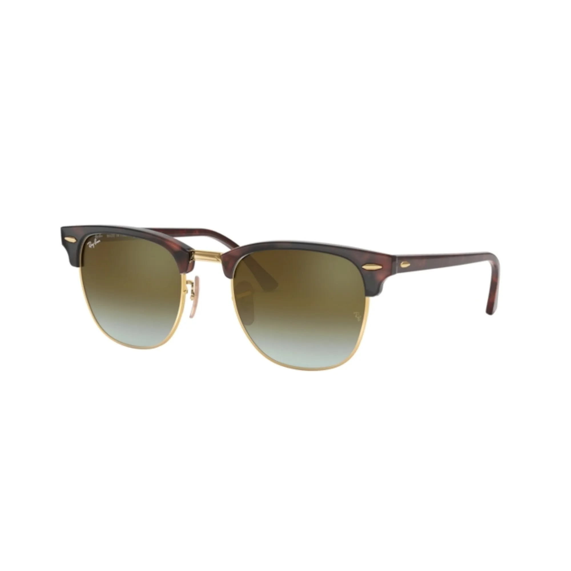  Ray-Ban RB 3016 Clubmaster 990/9J Rosso Lucido / Avana | Occhiale Da Sole Uomo 