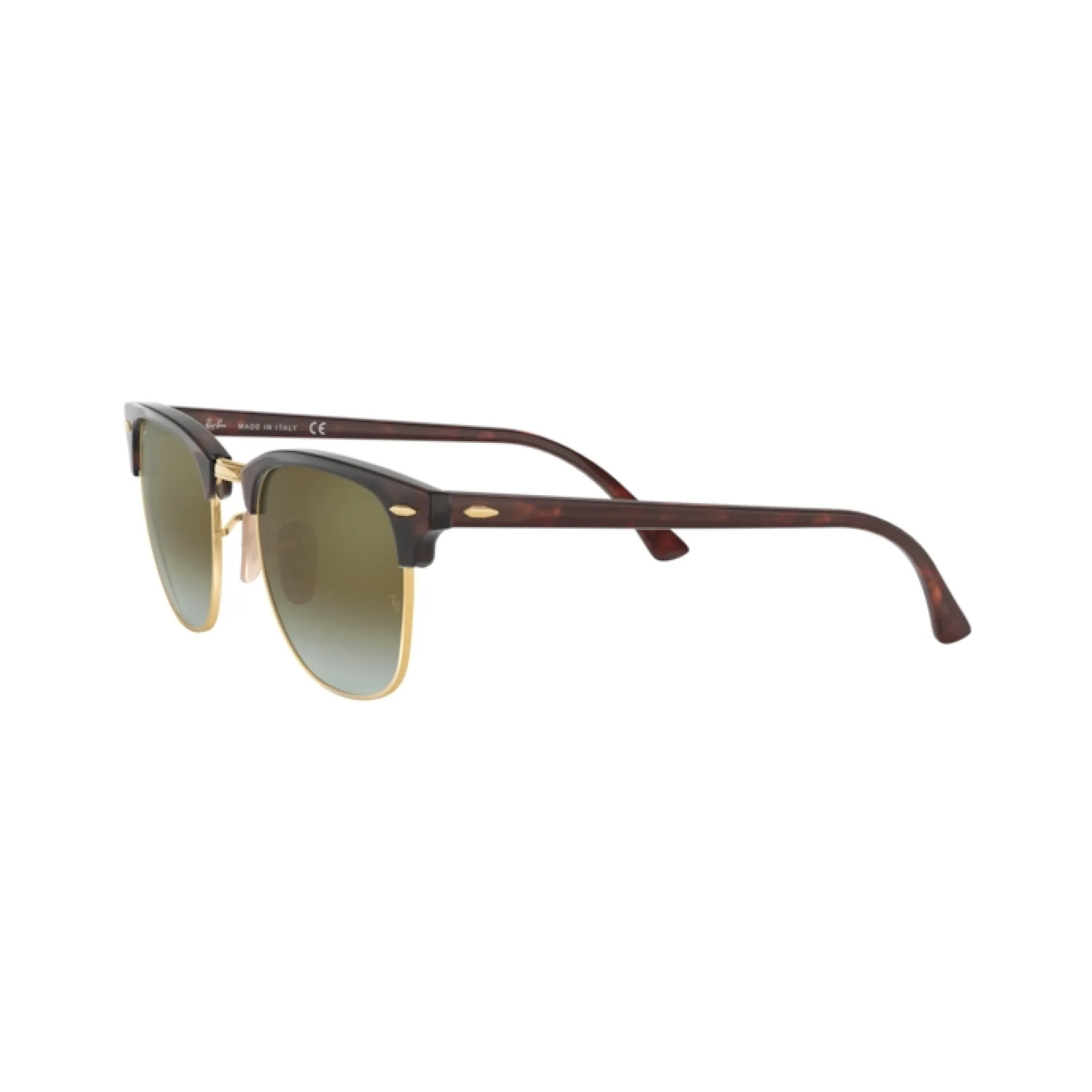   Ray-Ban RB 3016 Clubmaster 990/9J Rosso Lucido / Avana | Occhiale Da Sole Uomo 