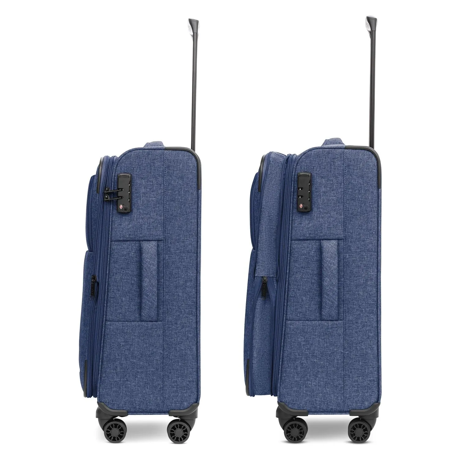 Redolz Essentials 12 THREE SET 4 ruote Set di valigie 3 pezzi con piega di espansione