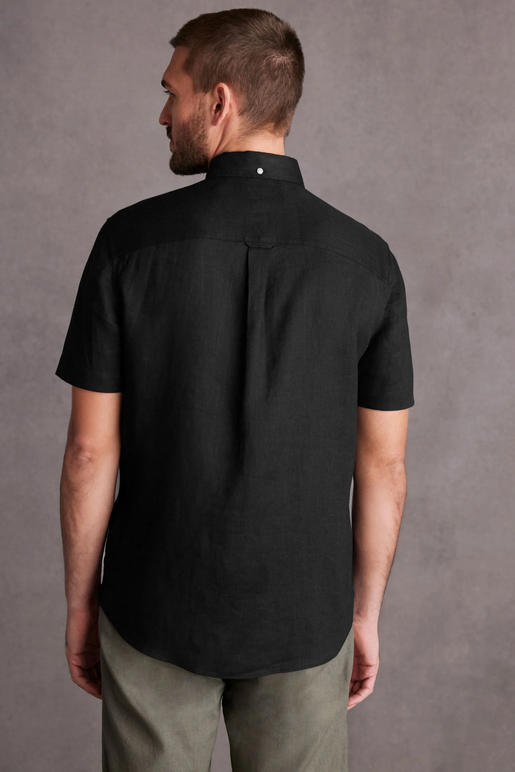 Signature - 100% Camicia in Manica corta lino