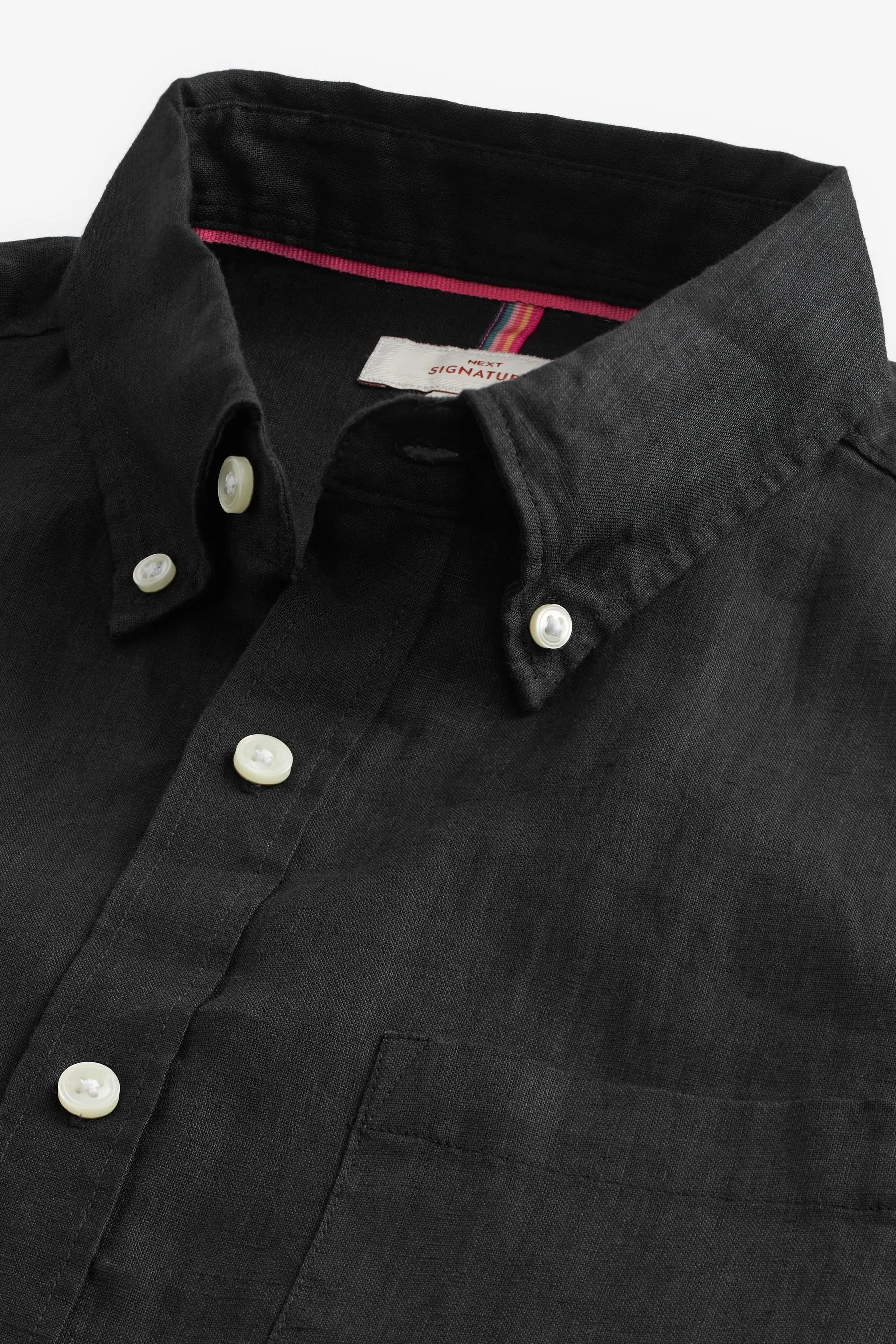 Signature - 100% Camicia in Manica corta lino