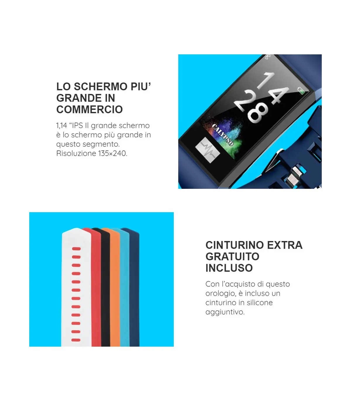 Smartband Calypso Festina K8500 Smartwatch Multifunzione Bianco/Celeste
