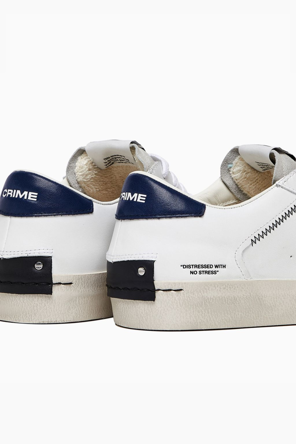 SNEAKER UOMO BIANCO/BLU DISTRESSED 17004 CRIME LONDON