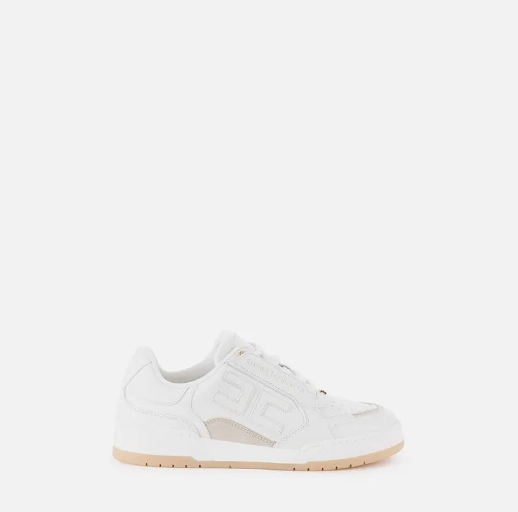 Sneakers in pelle con logo ricamato ELISABETTA FRANCHI SA28G41E2