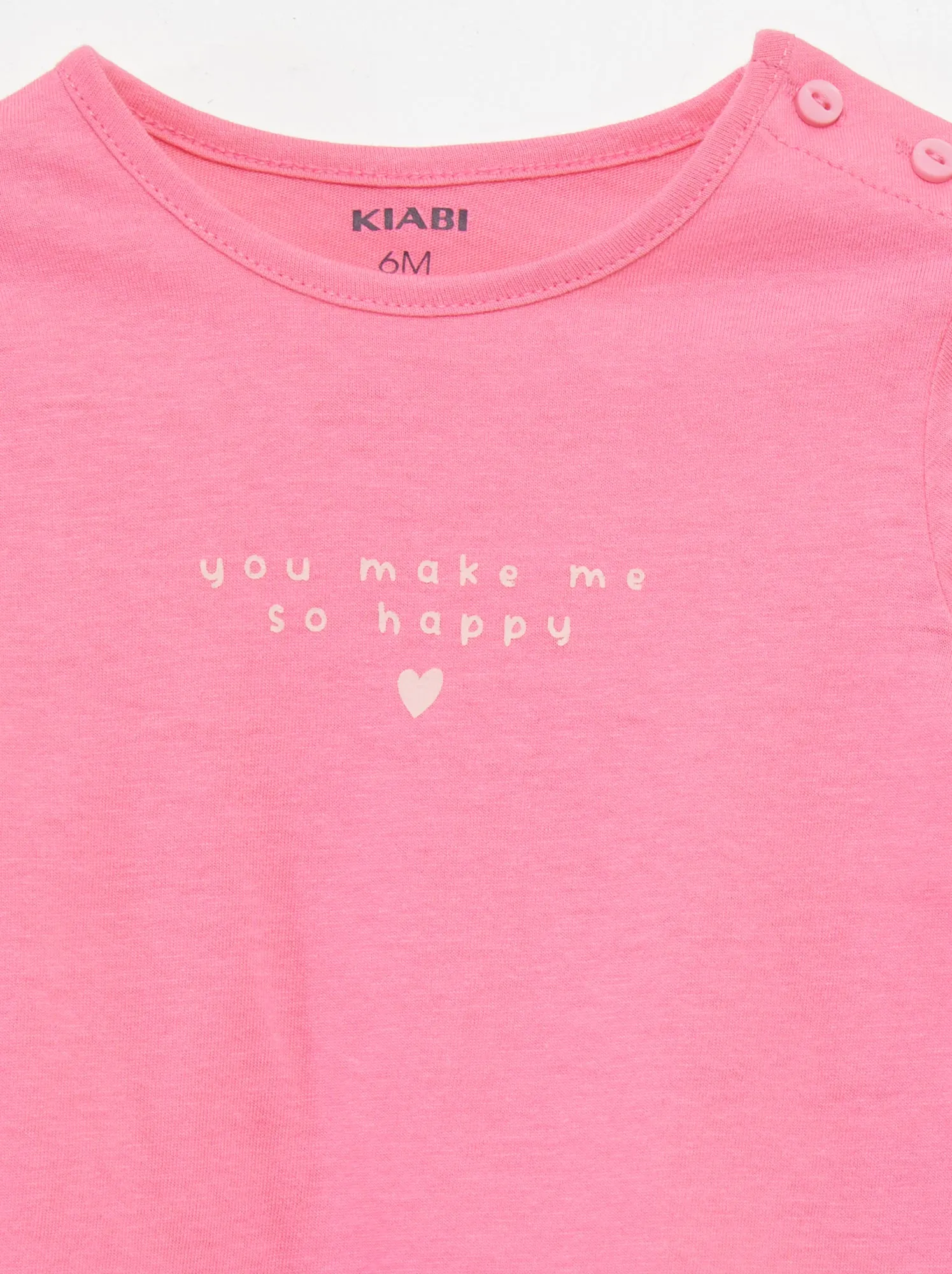 T-shirt con scritta - ROSA