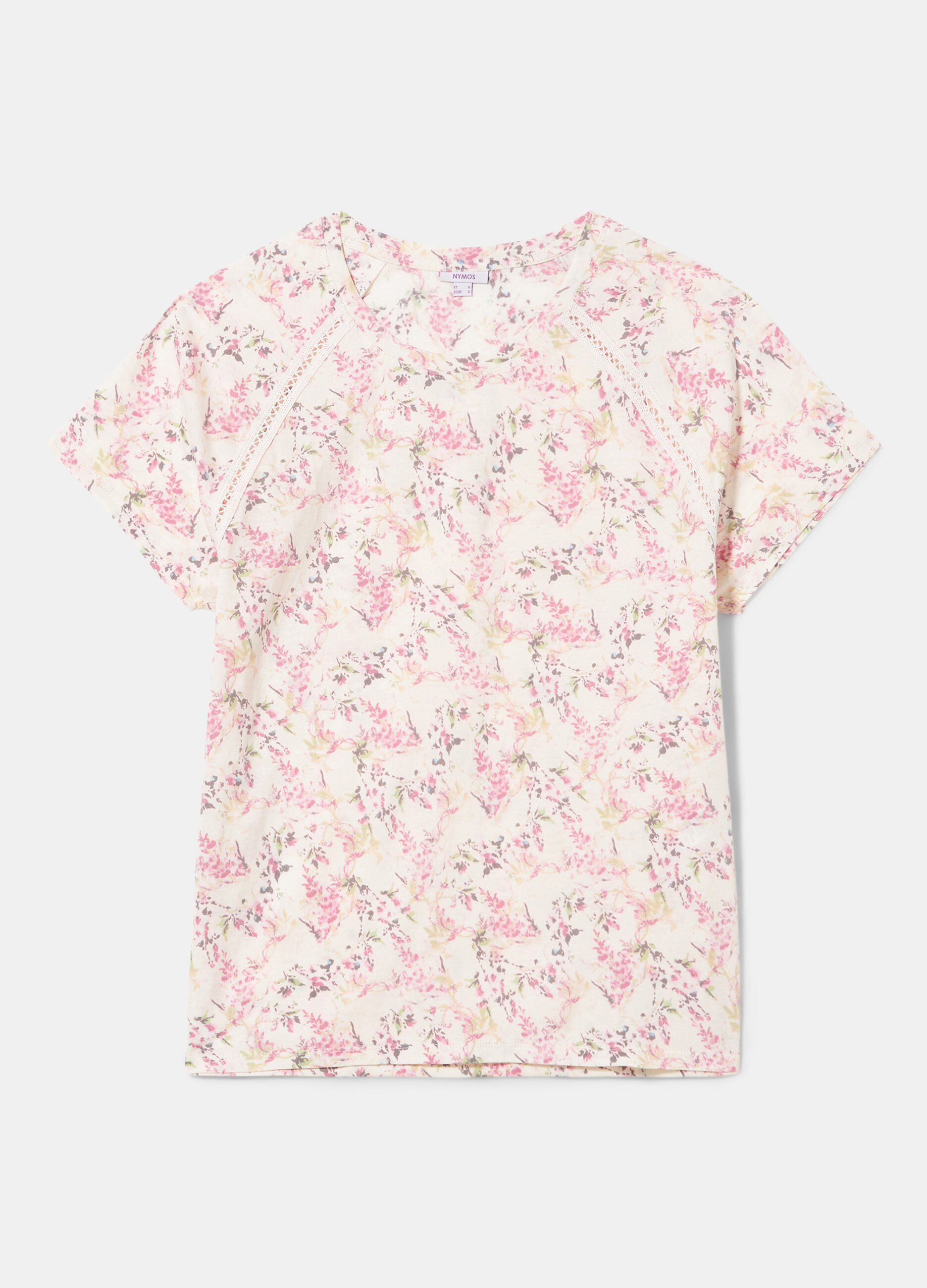T-shirt pigiama in puro cotone donna