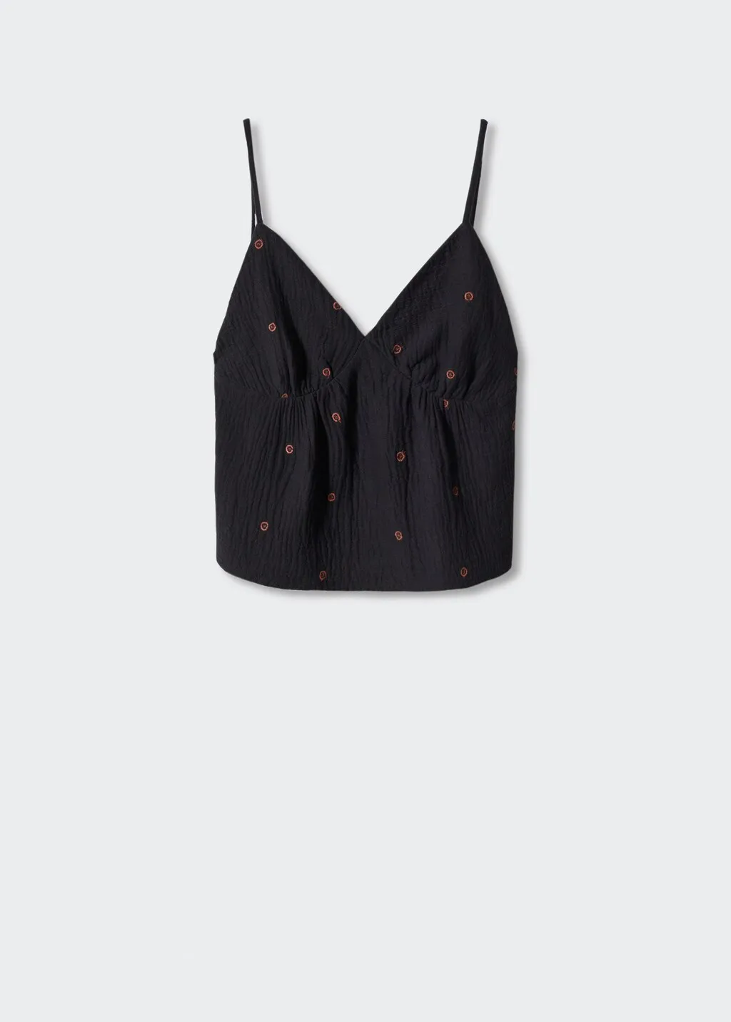 Top cotone ricami