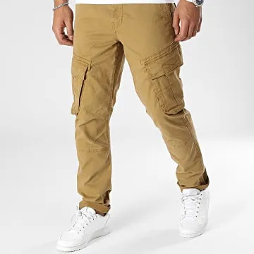 TRO580 Pantaloni cargo color cammello