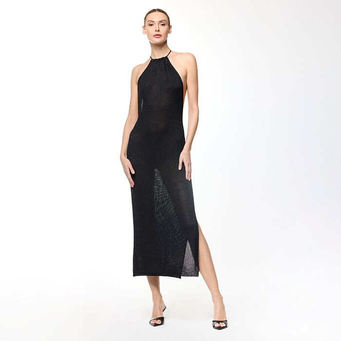 Vestito nero in tessuto