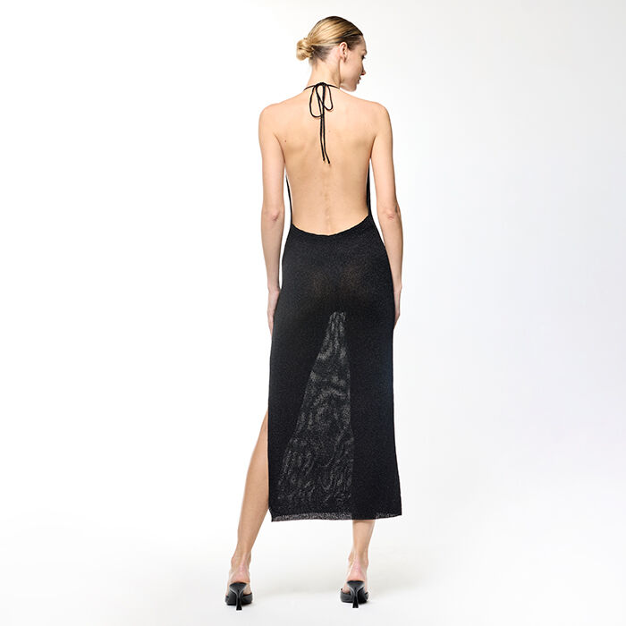 Vestito nero in tessuto