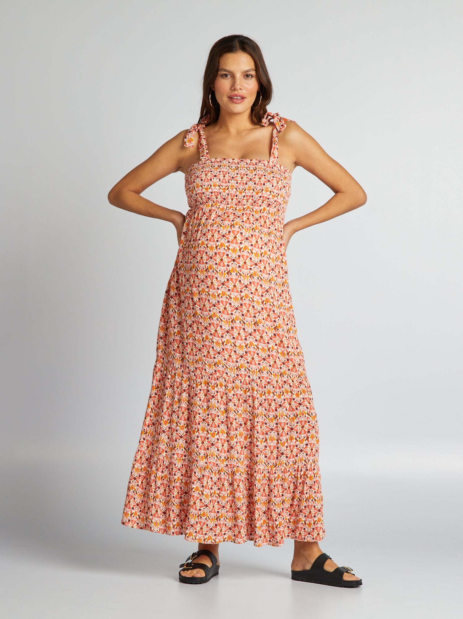 Vestito premaman taglio lungo - ROSA