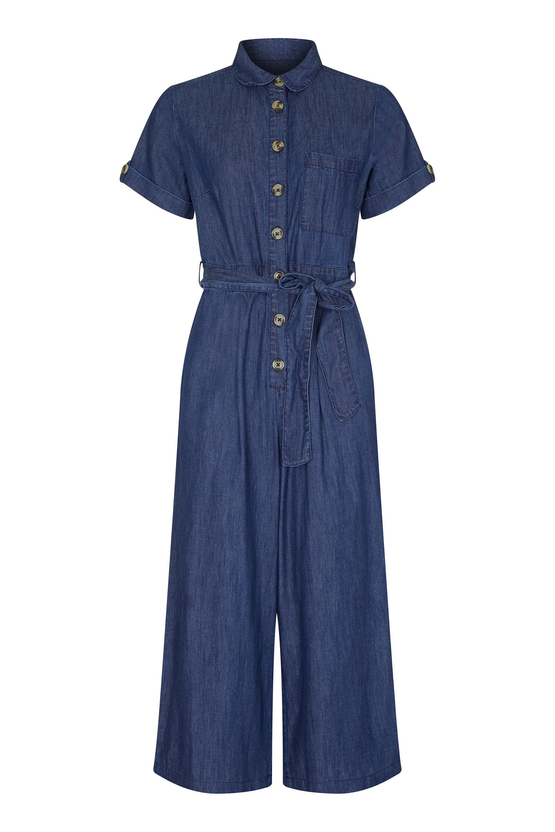 Yumi Denim - salopette lunga con bottoni  Denim